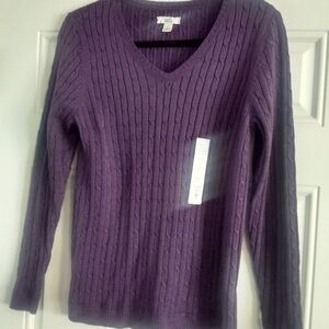 Vineyard Vines Women's V-Neck Purple Sweater